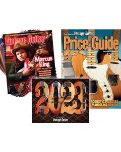 VG Starter Pack • The Official Vintage Guitar® Price Guide, 2023 Wall Calendar, 1-Year Print Subscription