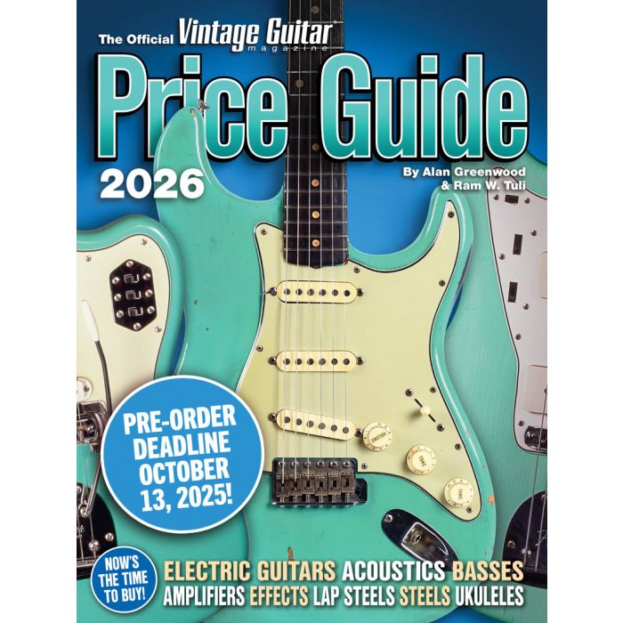ビンテージギター価格ガイド 2026 Vintage Guitar Price The Official Vintage Guitar Price Guide 2026 Wholesale Price 6 Pack